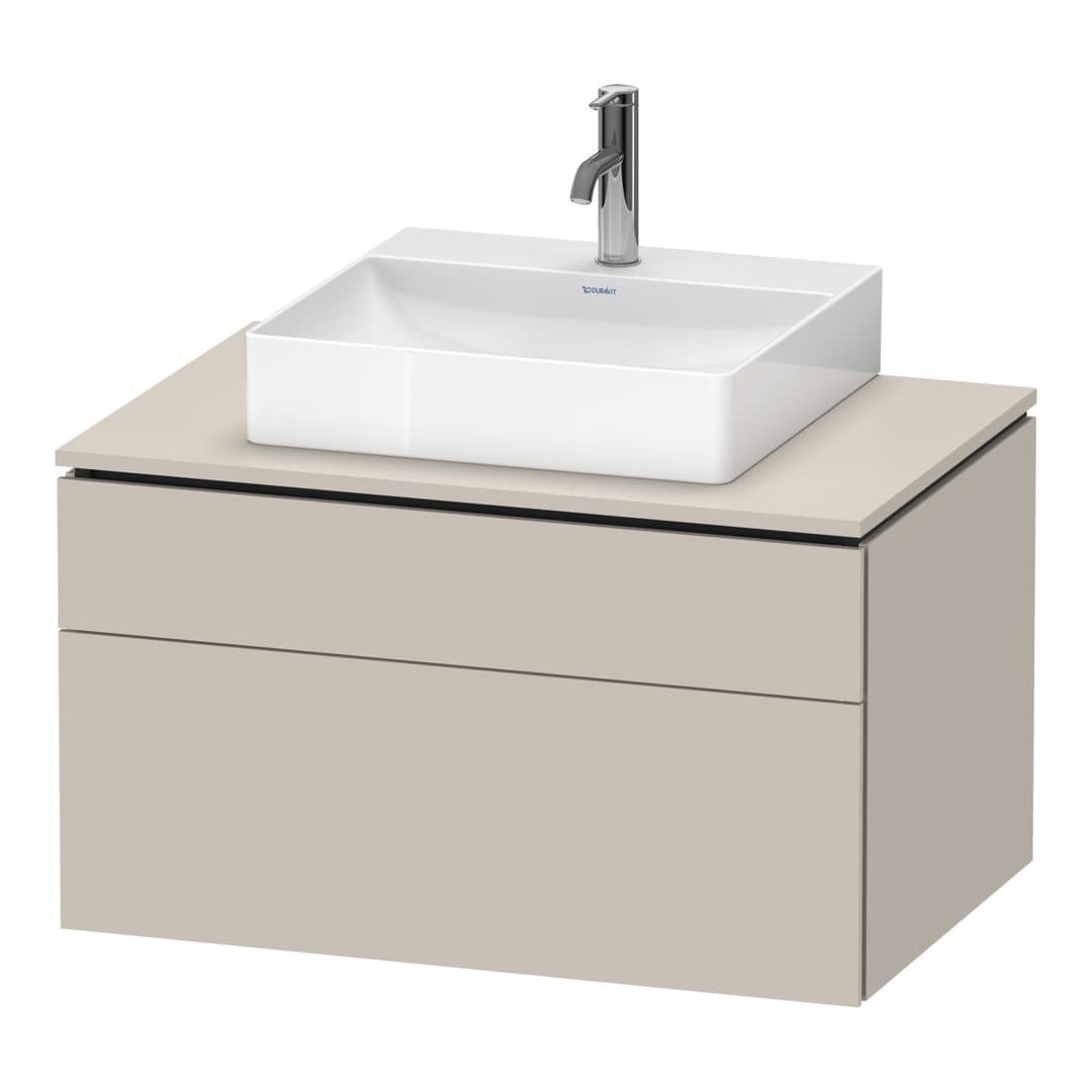 Duravit L-Cube – Έπιπλο Νιπτήρα – 820 mm, για κονσόλα, 2 συρτάρια, νιπτήρας κέντρο, 820 x 550 x 482 mm – Taupe Super Matt, Decor (LC4880083830000)