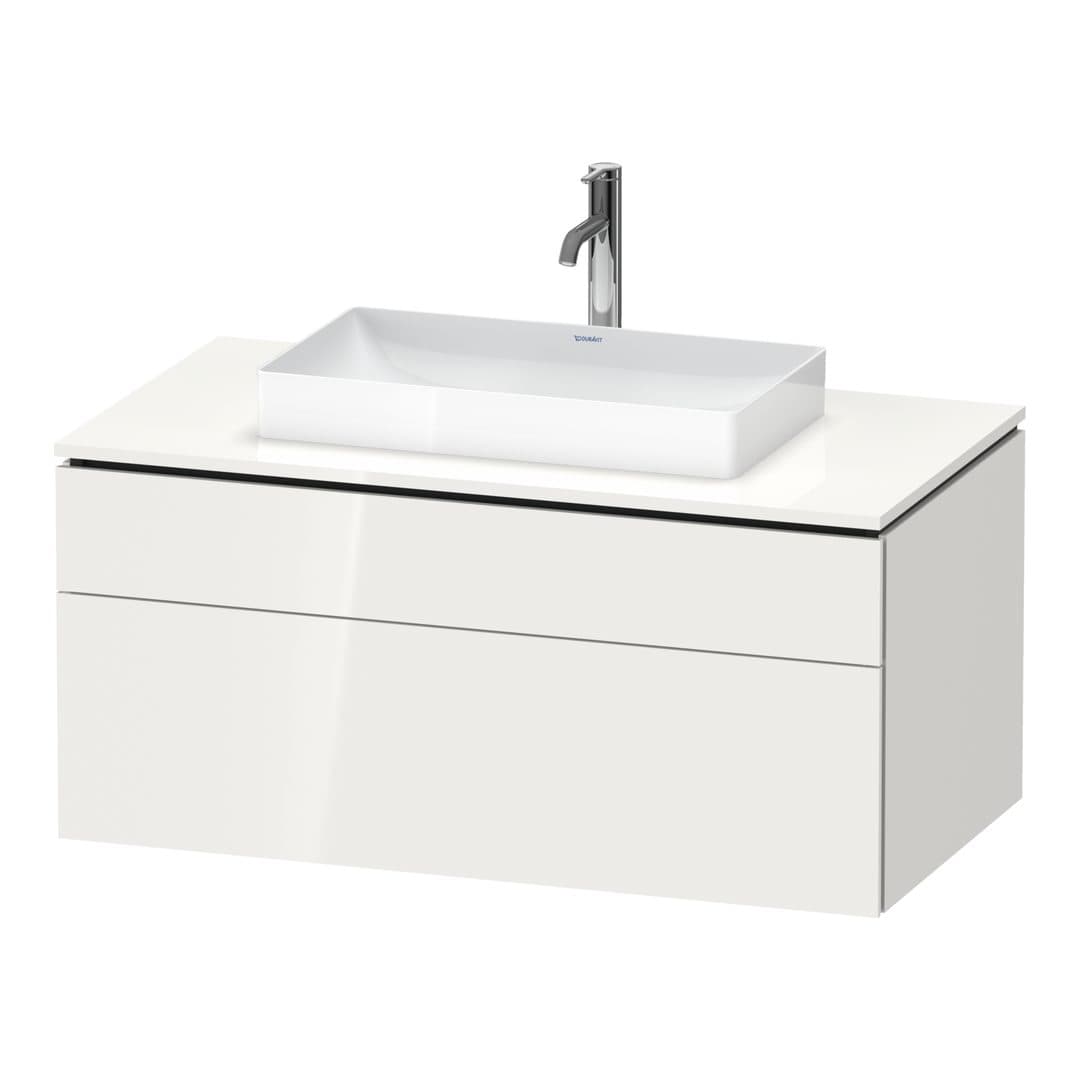 Duravit L-Cube – Έπιπλο Νιπτήρα – 1020 mm, για κονσόλα, 2 συρτάρια, νιπτήρας κέντρο, 1020 x 550 x 482 mm – White High Gloss, Decor (LC4881022220000)