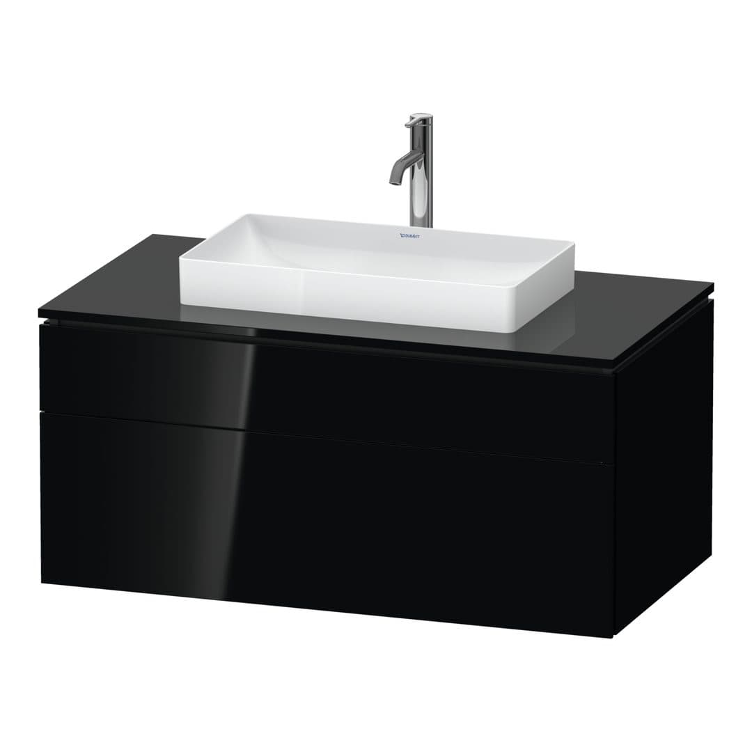 Duravit L-Cube – Έπιπλο Νιπτήρα – 1020 mm, για κονσόλα, 2 συρτάρια, νιπτήρας κέντρο, 1020 x 550 x 482 mm – Black High Gloss, Lacquer (LC4881040400000)
