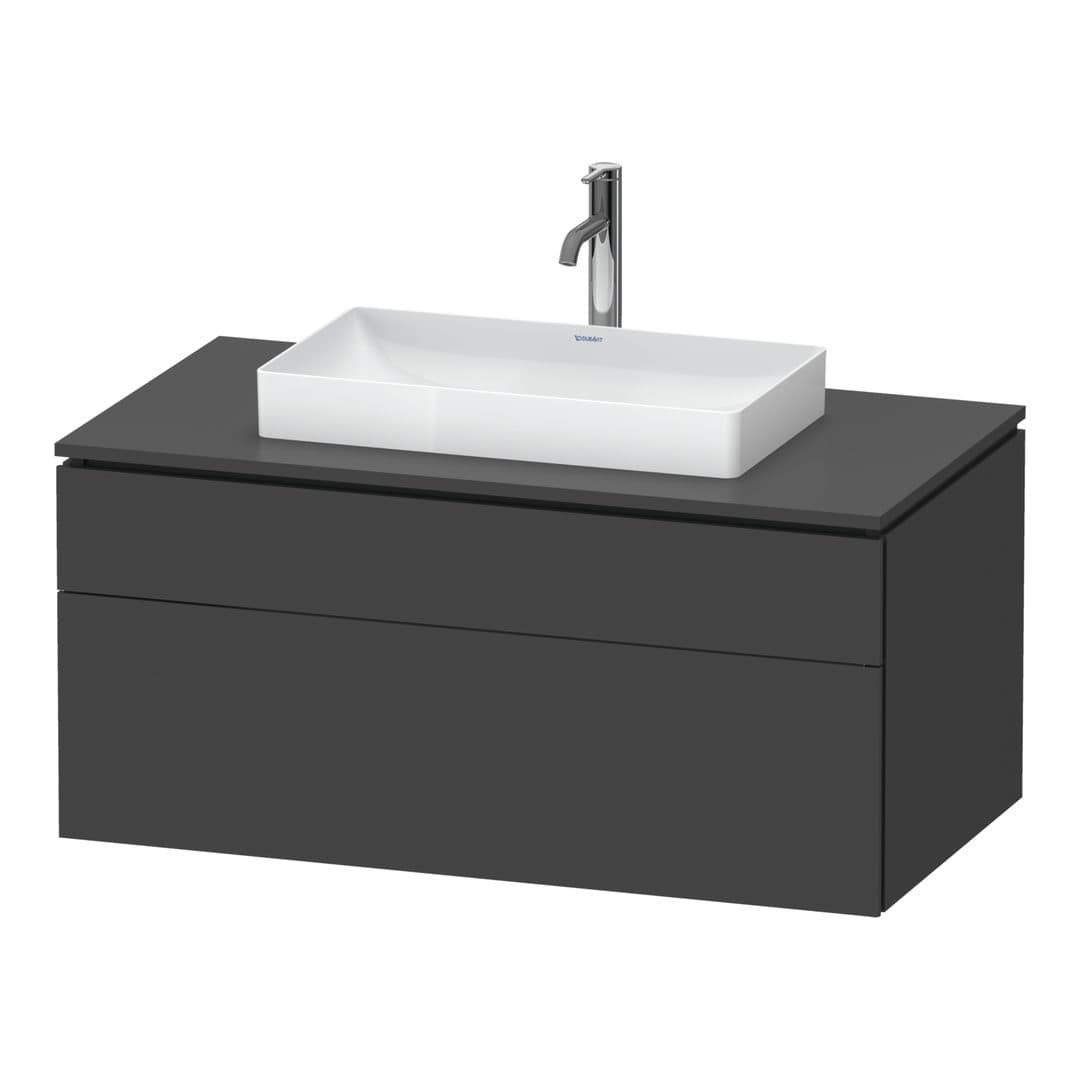 Duravit L-Cube – Έπιπλο Νιπτήρα – 1020 mm, για κονσόλα, 2 συρτάρια, νιπτήρας κέντρο, 1020 x 550 x 482 mm – Graphite Matt, Decor (LC4881049490000)