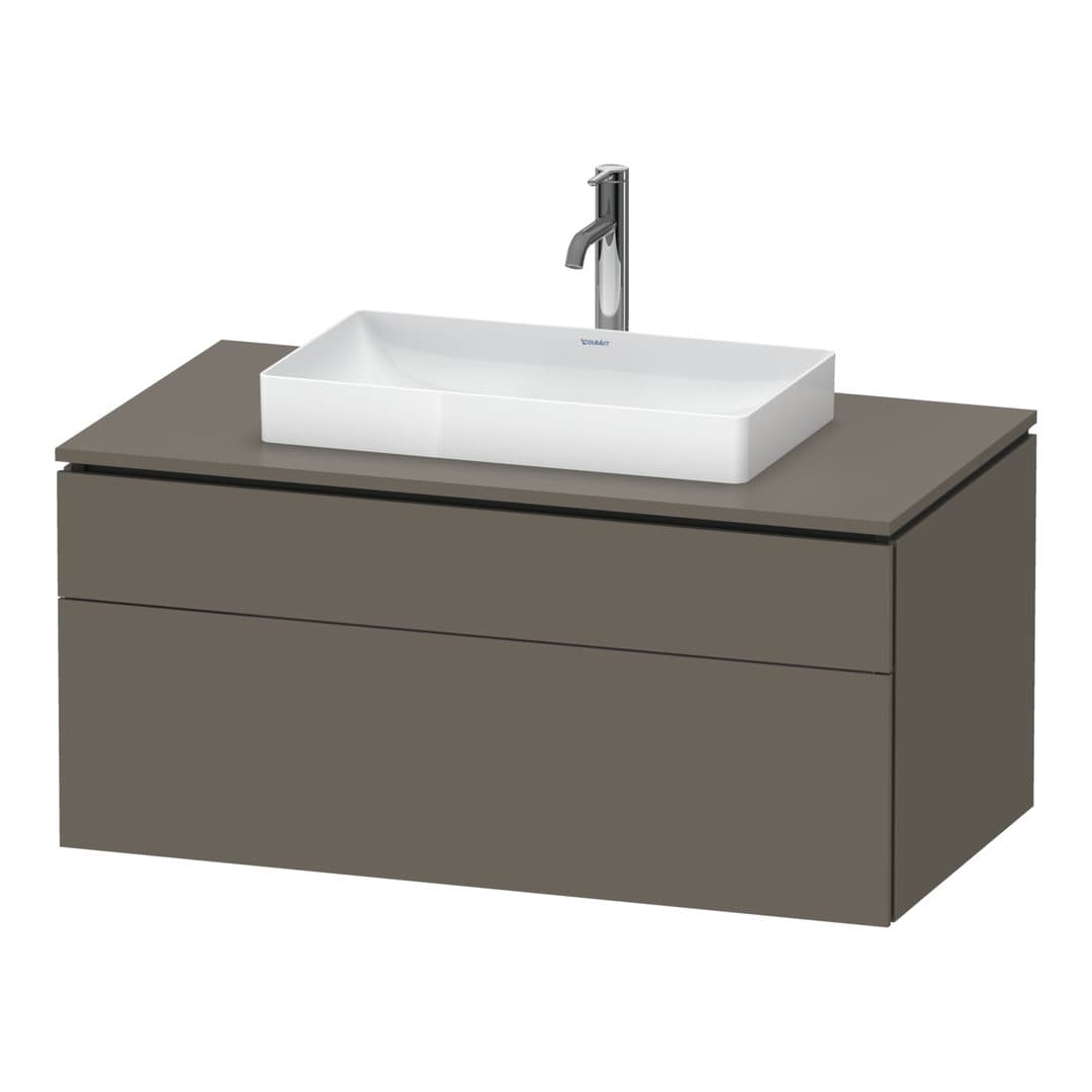 Duravit L-Cube – Έπιπλο Νιπτήρα – 1020 mm, για κονσόλα, 2 συρτάρια, νιπτήρας κέντρο, 1020 x 550 x 482 mm – Flannel Grey Satin Matt, Lacquer (LC4881090900000)