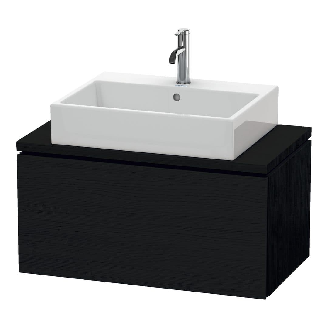 Duravit L-Cube – Έπιπλο Νιπτήρα – 820 mm, για κονσόλα, 1 συρτάρι, νιπτήρας κέντρο, Compact – Black oak Matt, Decor (LC580201616)
