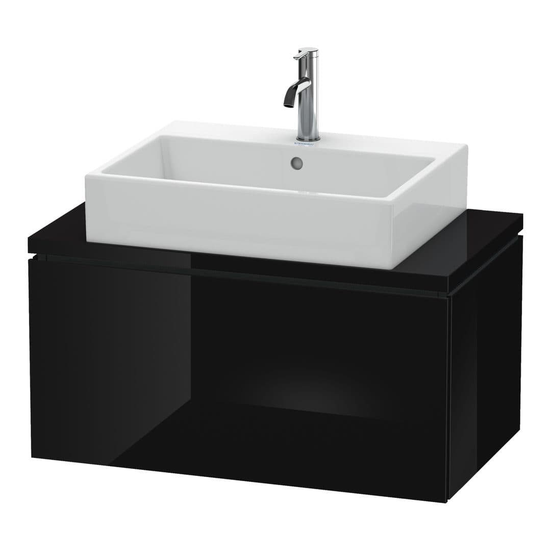 Duravit L-Cube – Έπιπλο Νιπτήρα – 820 mm, για κονσόλα, 1 συρτάρι, νιπτήρας κέντρο, Compact – Black High Gloss, Lacquer (LC580204040)