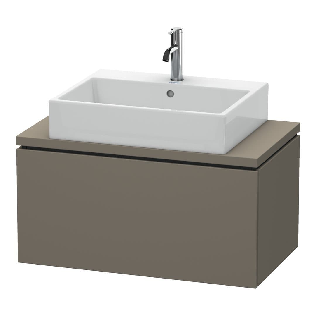Duravit L-Cube – Έπιπλο Νιπτήρα – 820 mm, για κονσόλα, 1 συρτάρι, νιπτήρας κέντρο, Compact – Flannel Grey Satin Matt, Lacquer (LC580209090)