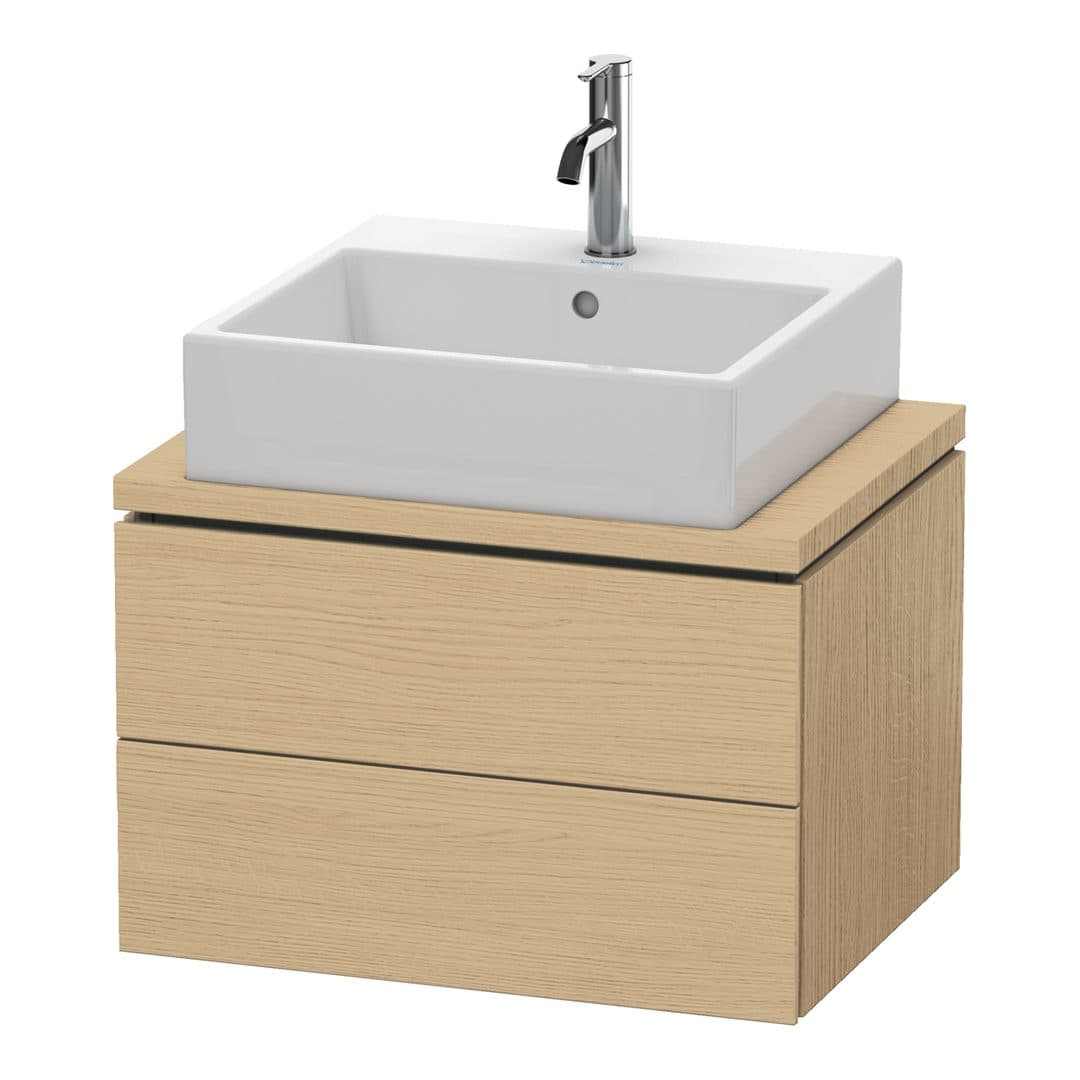 Duravit L-Cube – Έπιπλο Νιπτήρα – 620 mm, για κονσόλα, 2 συρτάρια, νιπτήρας κέντρο, Compact – Natural oak, Decor (LC580503030)