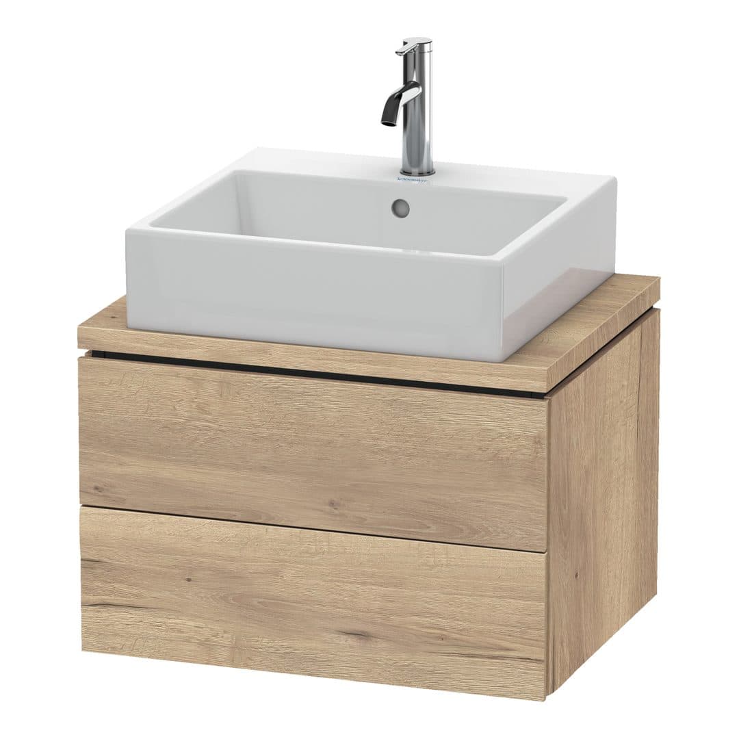Duravit L-Cube – Έπιπλο Νιπτήρα – 620 mm, για κονσόλα, 2 συρτάρια, νιπτήρας κέντρο, Compact – Marbled Oak Matt, Decor (LC580505555)