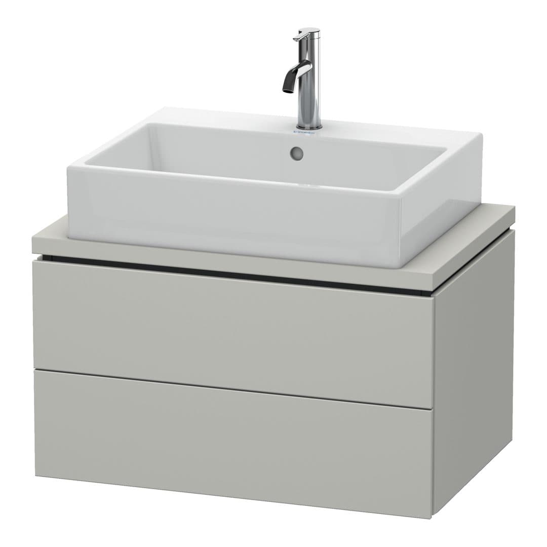 Duravit L-Cube – Έπιπλο Νιπτήρα – 720 mm, για κονσόλα, 2 συρτάρια, νιπτήρας κέντρο, Compact – Concrete grey Matt, Decor (LC580600707)