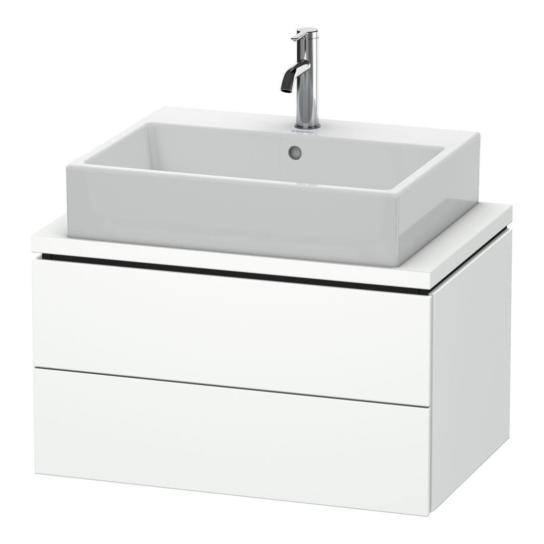 Duravit L-Cube – Έπιπλο Νιπτήρα – 720 mm, για κονσόλα, 2 συρτάρια, νιπτήρας κέντρο, Compact – White Super Matt, Decor (LC580608484)