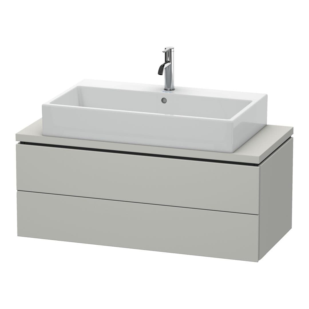 Duravit L-Cube – Έπιπλο Νιπτήρα – 1020 mm, για κονσόλα, 2 συρτάρια, νιπτήρας κέντρο, Compact – Concrete grey Matt, Decor (LC580900707)
