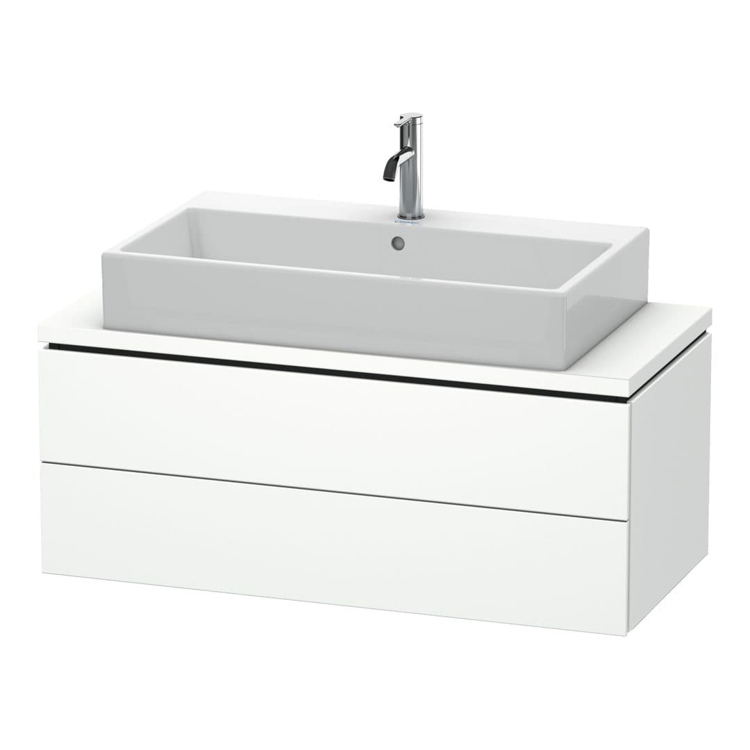 Duravit L-Cube – Έπιπλο Νιπτήρα – 1020 mm, για κονσόλα, 2 συρτάρια, νιπτήρας κέντρο, Compact – White Matt, Decor (LC580901818)