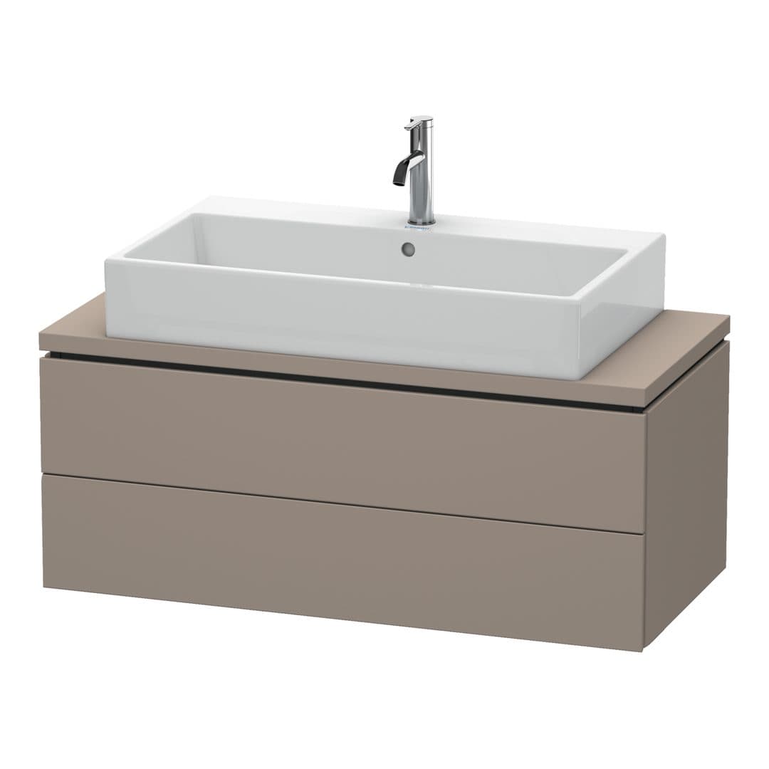 Duravit L-Cube – Έπιπλο Νιπτήρα – 1020 mm, για κονσόλα, 2 συρτάρια, νιπτήρας κέντρο, Compact – Basalte Matt, Decor (LC580904343)