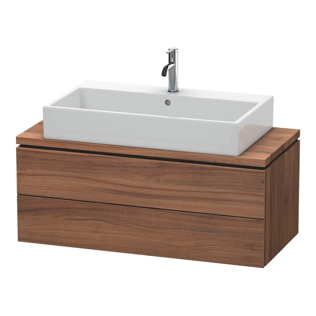 Duravit L-Cube – Έπιπλο Νιπτήρα – 1020 mm, για κονσόλα, 2 συρτάρια, νιπτήρας κέντρο, Compact – Walnut Matt, Decor (LC580907979)