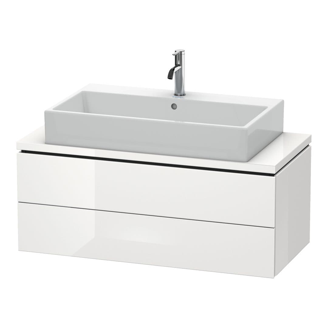 Duravit L-Cube – Έπιπλο Νιπτήρα – 1020 mm, για κονσόλα, 2 συρτάρια, νιπτήρας κέντρο, Compact – White High Gloss, Lacquer (LC580908585)