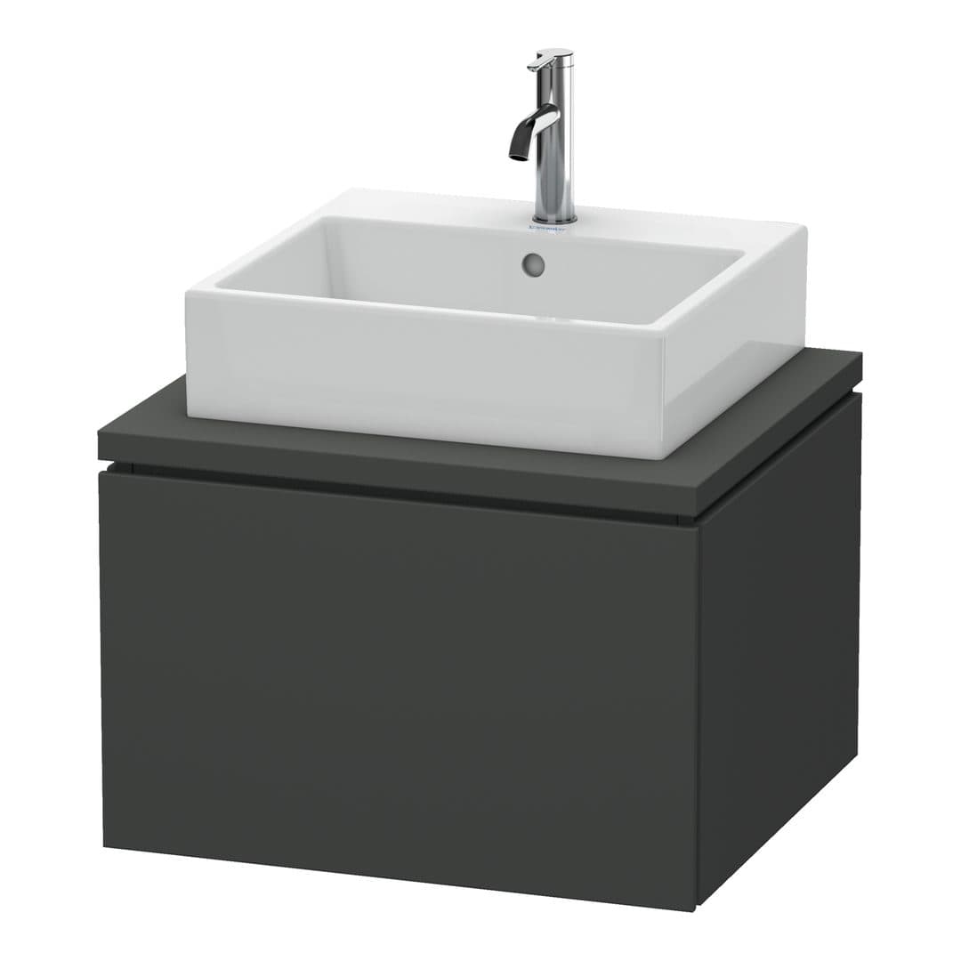 Duravit L-Cube – Έπιπλο Νιπτήρα – 620 mm, για κονσόλα, 1 συρτάρι, νιπτήρας κέντρο – Graphite Matt, Decor (LC581004949)