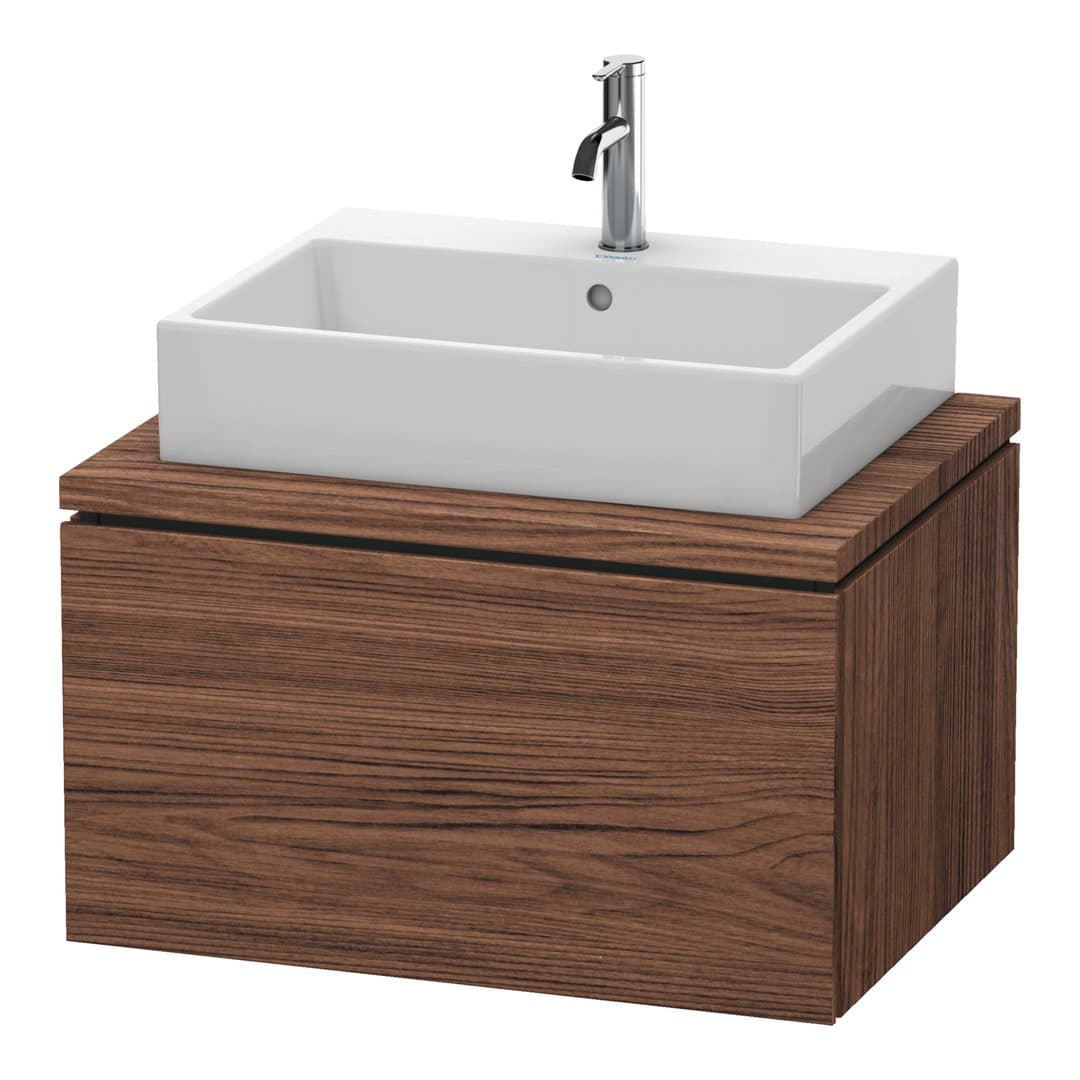 Duravit L-Cube – Έπιπλο Νιπτήρα – 720 mm, για κονσόλα, 1 συρτάρι, νιπτήρας κέντρο – Walnut dark Matt, Decor (LC581102121)