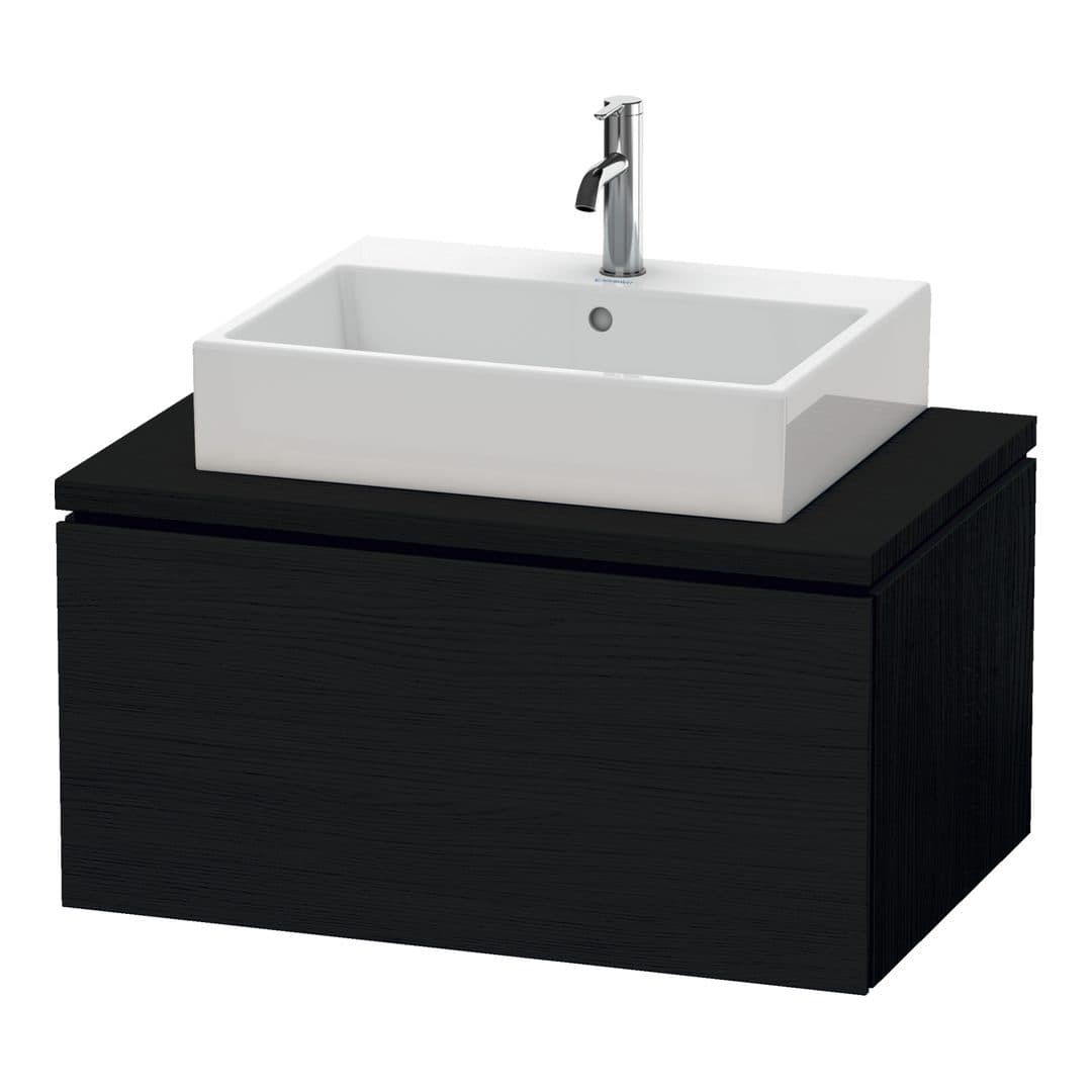 Duravit L-Cube – Έπιπλο Νιπτήρα – 820 mm, για κονσόλα, 1 συρτάρι, νιπτήρας κέντρο – Black oak Matt, Decor (LC581201616)