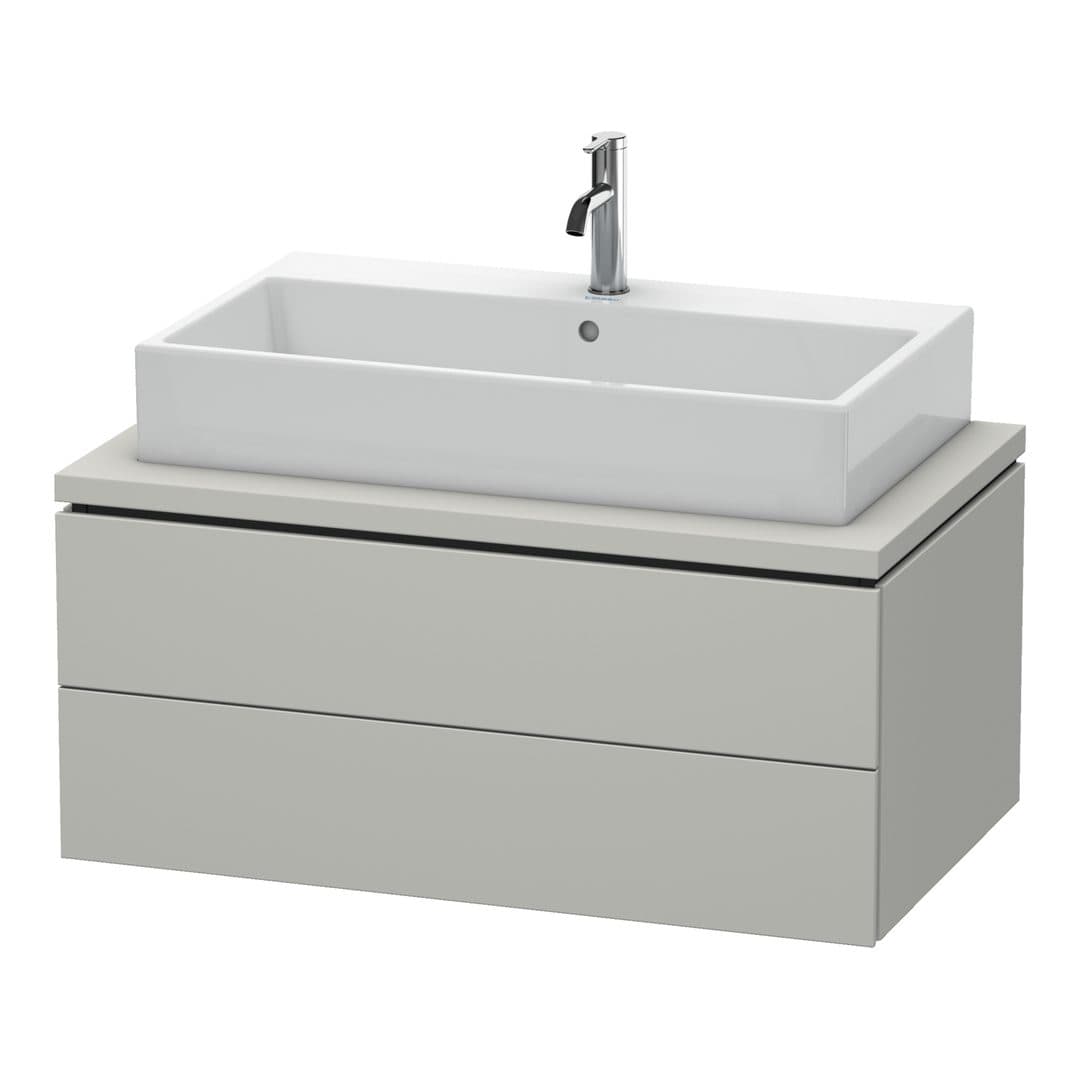 Duravit L-Cube – Έπιπλο Νιπτήρα – 920 mm, για κονσόλα, 2 συρτάρια, νιπτήρας κέντρο – Concrete grey Matt, Decor (LC581800707)