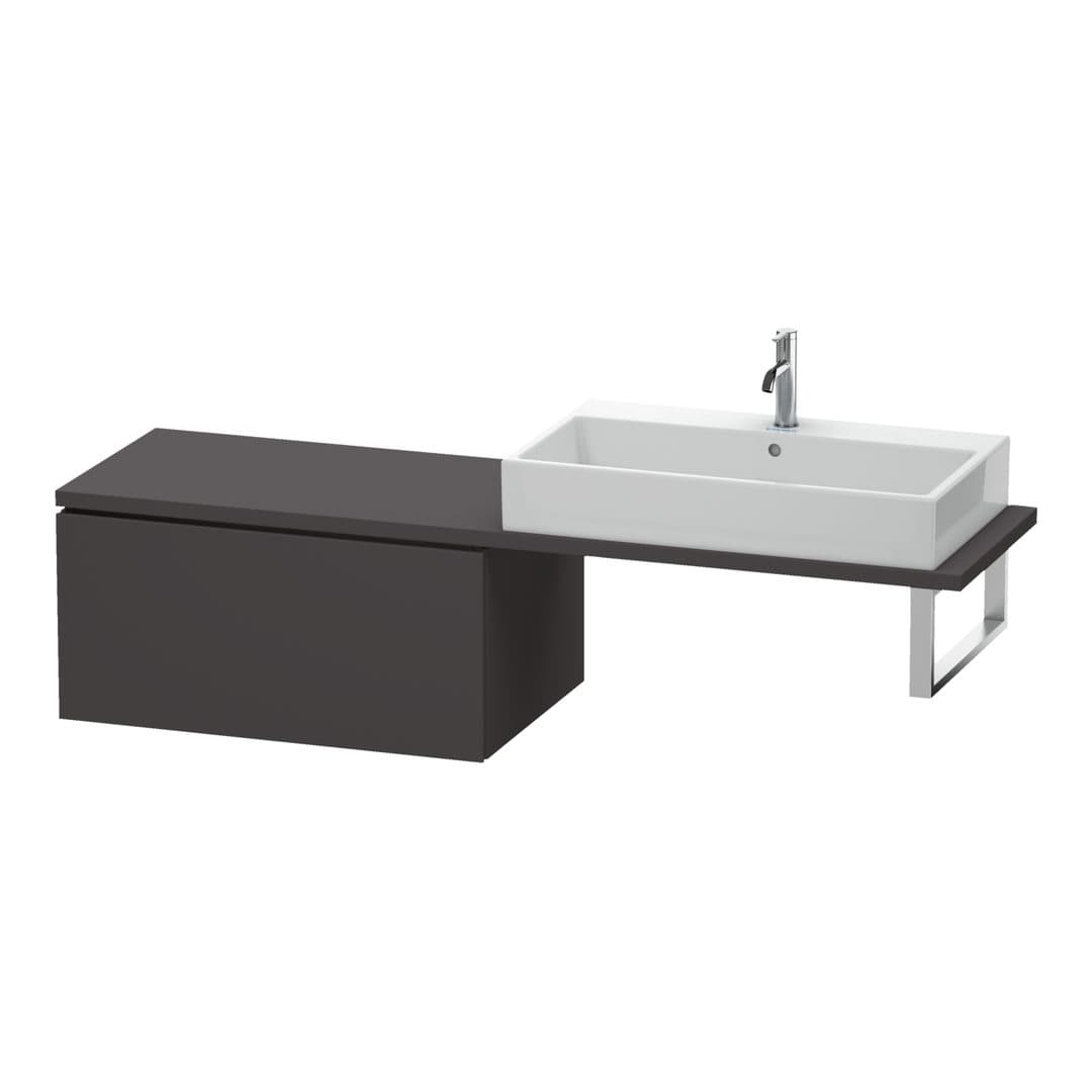 Duravit L-Cube – Ντουλάπι Μπάνιου – 820 mm, για κονσόλα, μοντέλο LC5834 – Graphite Super Matt, Decor (LC583408080)