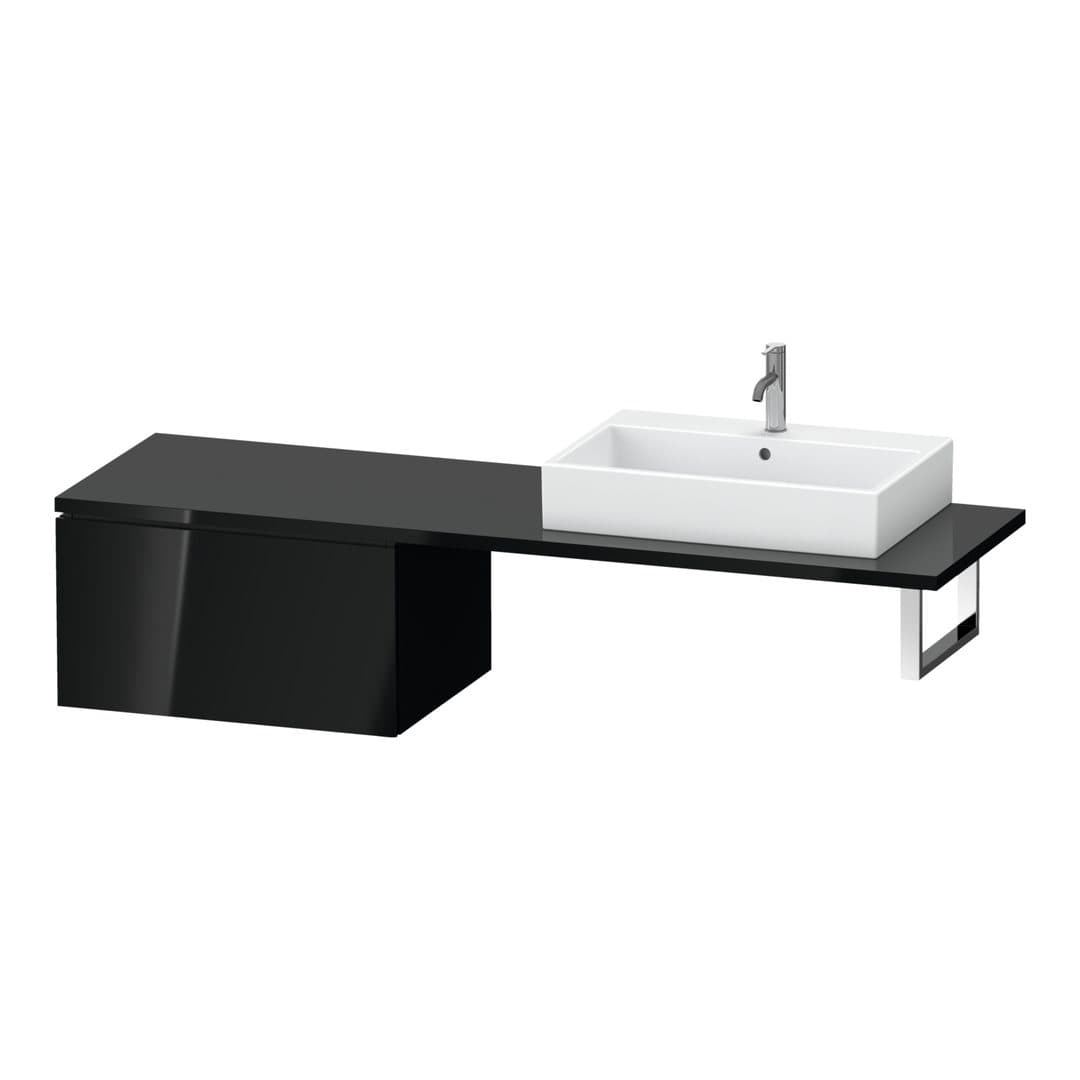 Duravit L-Cube – Ντουλάπι Μπάνιου – 720 mm, για κονσόλα, μοντέλο LC5854 – Black High Gloss, Lacquer (LC585404040)