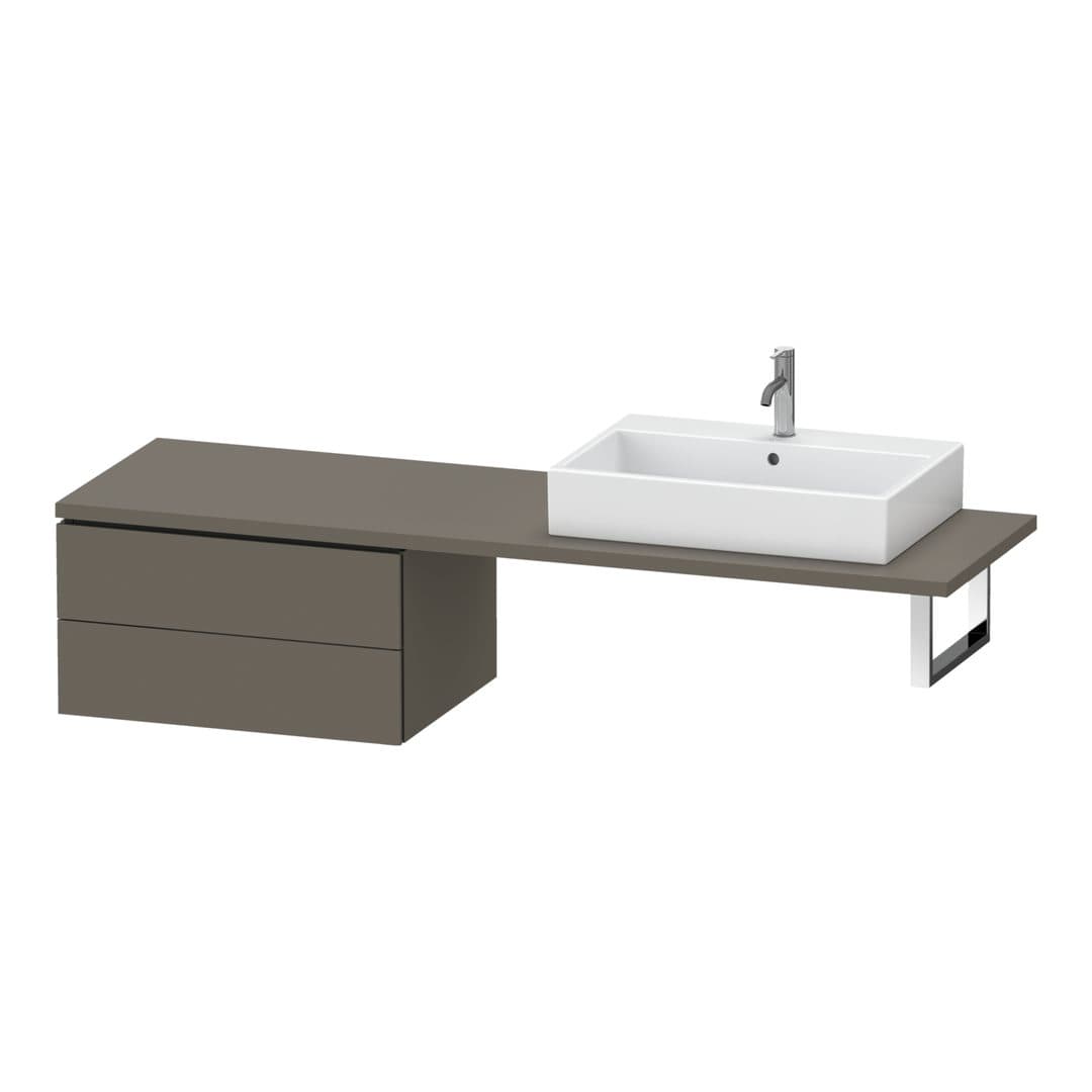 Duravit L-Cube – Ντουλάπι Μπάνιου – 720 mm, για κονσόλα, μοντέλο LC5859 – Flannel Grey Satin Matt, Lacquer (LC585909090)