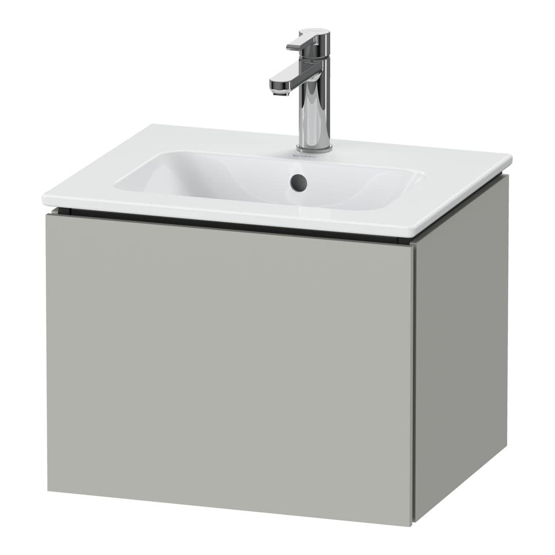 Duravit L-Cube – Έπιπλο Νιπτήρα – 520 mm, 1 συρτάρι, νιπτήρας κέντρο, Compact – Concrete grey Matt, Decor (LC611800707)