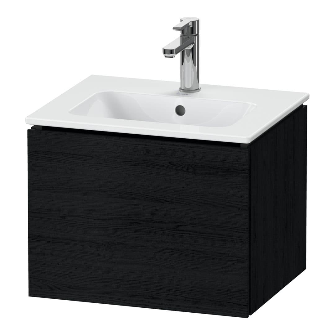 Duravit L-Cube – Έπιπλο Νιπτήρα – 520 mm, 1 συρτάρι, νιπτήρας κέντρο, Compact – Black oak Matt, Decor (LC611801616)