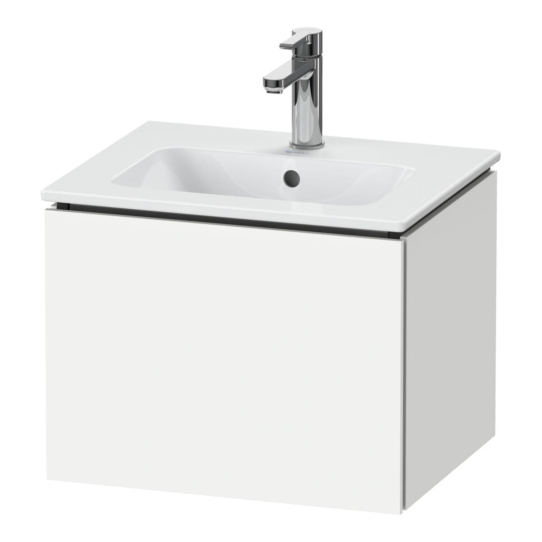 Duravit L-Cube – Έπιπλο Νιπτήρα – 520 mm, 1 συρτάρι, νιπτήρας κέντρο, Compact – White Matt, Decor (LC611801818)