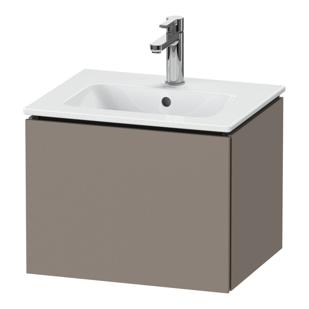 Duravit L-Cube – Έπιπλο Νιπτήρα – 520 mm, 1 συρτάρι, νιπτήρας κέντρο, Compact – Basalte Matt, Decor (LC611804343)