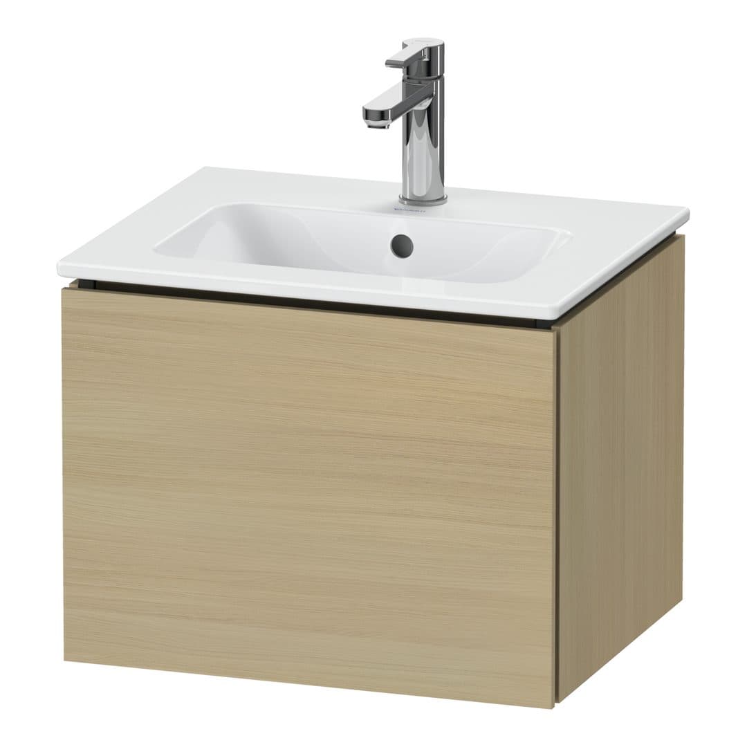 Duravit L-Cube – Έπιπλο Νιπτήρα – 520 mm, 1 συρτάρι, νιπτήρας κέντρο, Compact – Mediterranean oak Matt, Real wood veneer (LC611807171)