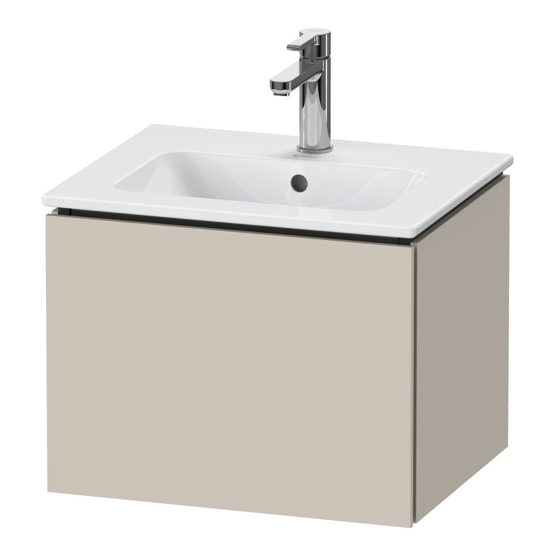 Duravit L-Cube – Έπιπλο Νιπτήρα – 520 mm, 1 συρτάρι, νιπτήρας κέντρο, Compact – Taupe Super Matt, Decor (LC611808383)