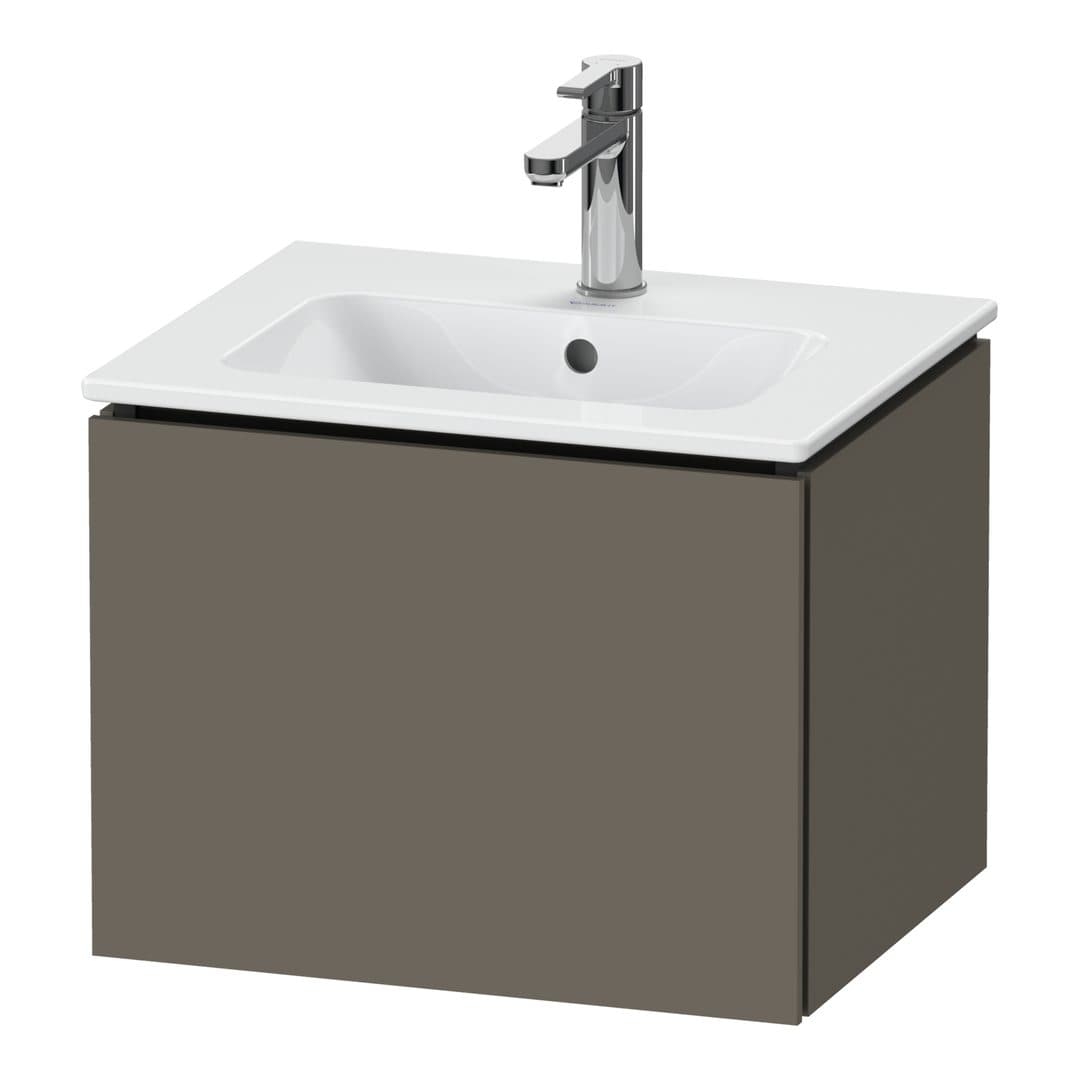 Duravit L-Cube – Έπιπλο Νιπτήρα – 520 mm, 1 συρτάρι, νιπτήρας κέντρο, Compact – Flannel Grey Satin Matt, Lacquer (LC611809090)