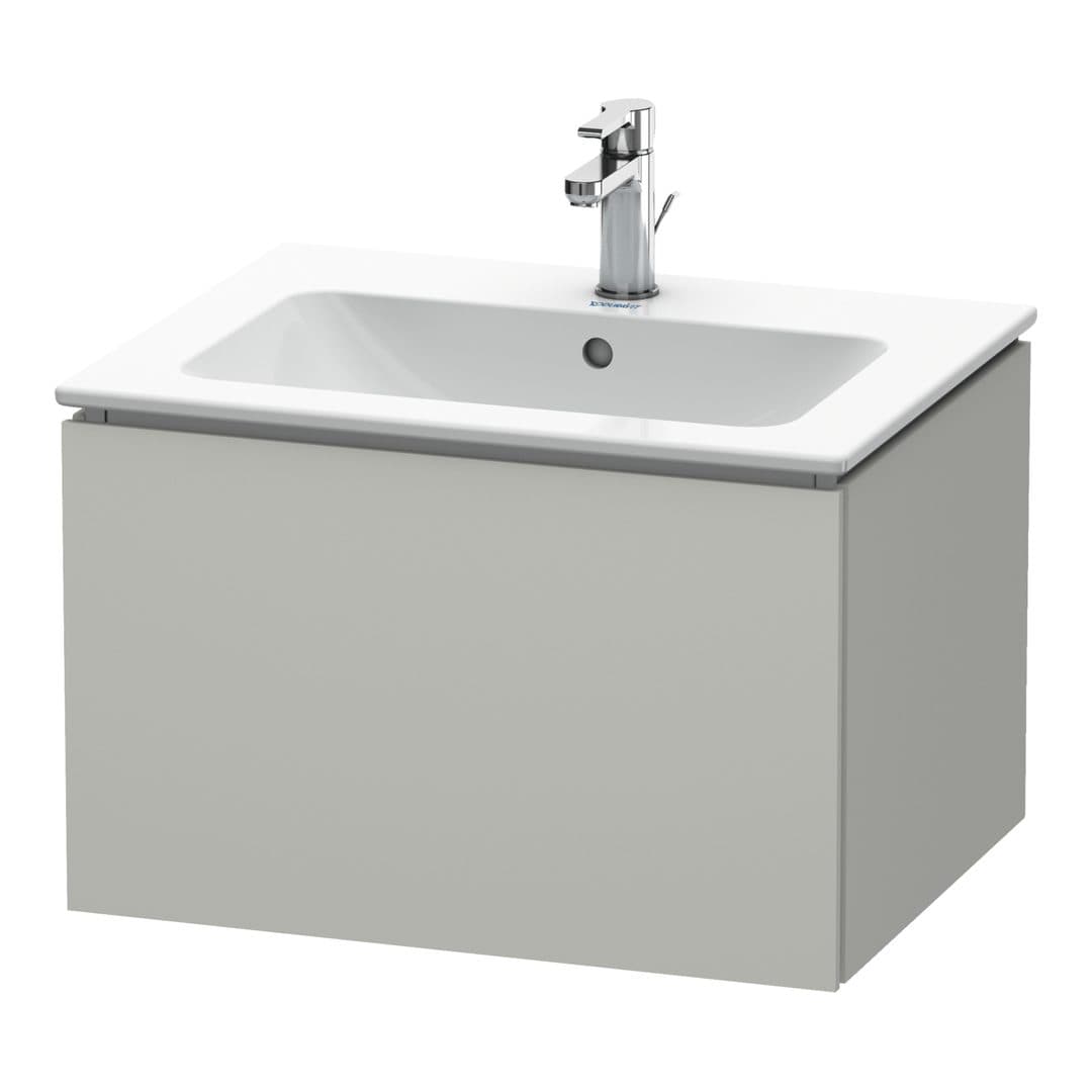 Duravit L-Cube – Έπιπλο Νιπτήρα – 620 mm, 1 συρτάρι, νιπτήρας κέντρο – Concrete grey Matt, Decor (LC614000707)