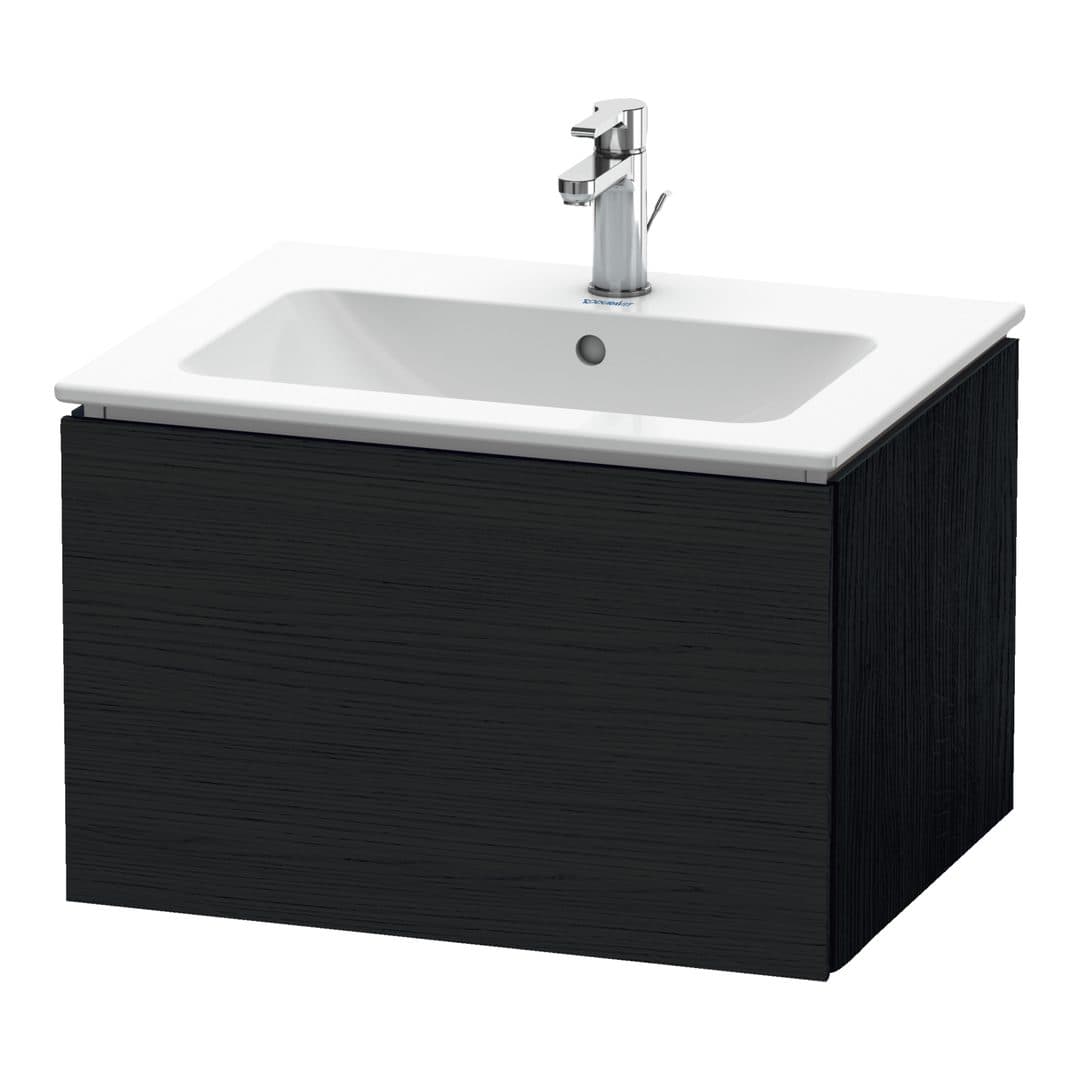 Duravit L-Cube – Έπιπλο Νιπτήρα – 620 mm, 1 συρτάρι, νιπτήρας κέντρο – Black oak Matt, Decor (LC614001616)