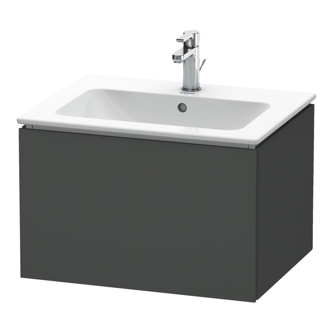 Duravit L-Cube – Έπιπλο Νιπτήρα – 620 mm, 1 συρτάρι, νιπτήρας κέντρο – Graphite Matt, Decor (LC614004949)