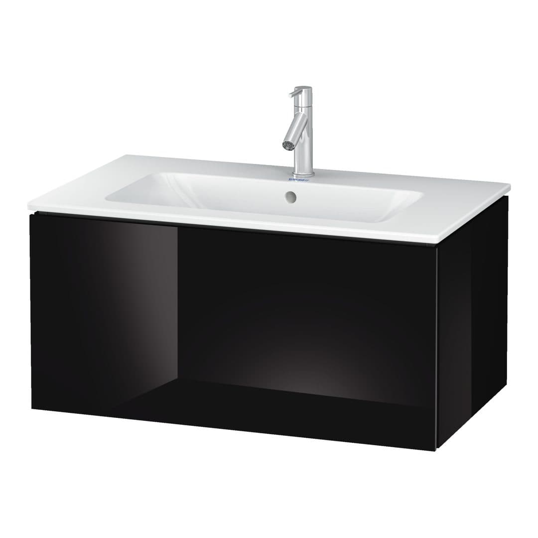 Duravit L-Cube – Έπιπλο Νιπτήρα – 820 mm, 1 συρτάρι, νιπτήρας κέντρο, 820 x 481 x 400 mm – Black High Gloss, Lacquer (LC614104040)