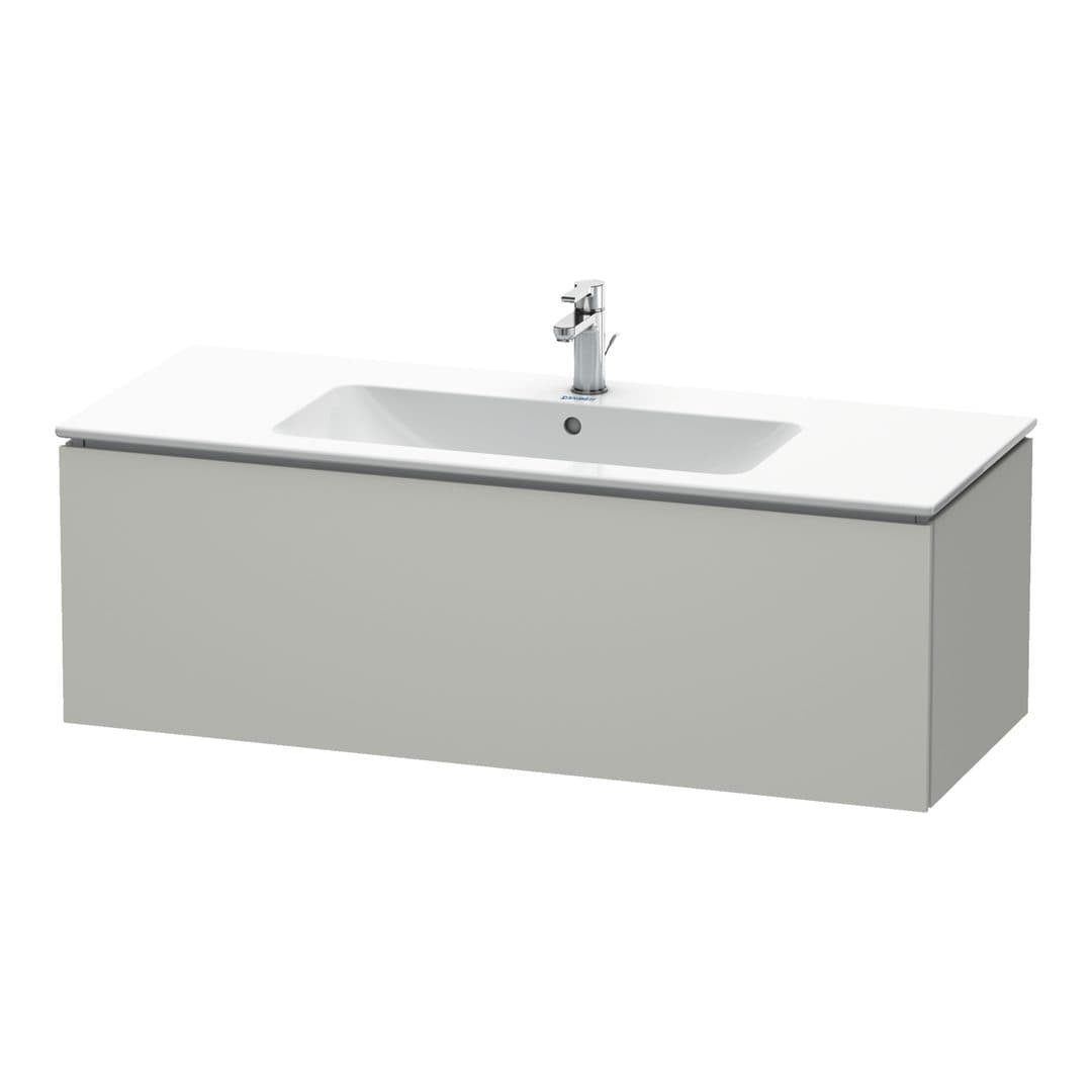Duravit L-Cube – Έπιπλο Νιπτήρα – 1220 mm, 1 συρτάρι, νιπτήρας κέντρο – Concrete grey Matt, Decor (LC614300707)