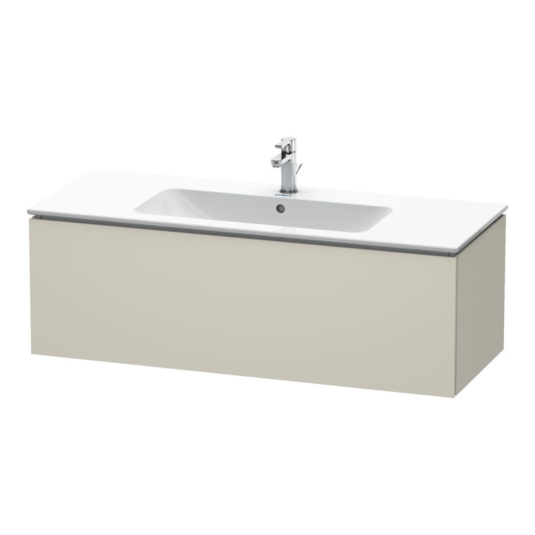 Duravit L-Cube – Έπιπλο Νιπτήρα – 1220 mm, 1 συρτάρι, νιπτήρας κέντρο – Taupe Super Matt, Decor (LC614308383)
