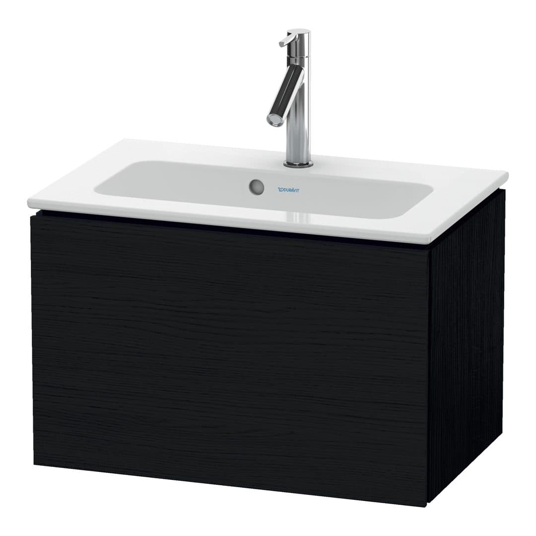 Duravit L-Cube – Έπιπλο Νιπτήρα – 620 mm, 1 συρτάρι, νιπτήρας κέντρο, Compact – Black oak Matt, Decor (LC615601616)