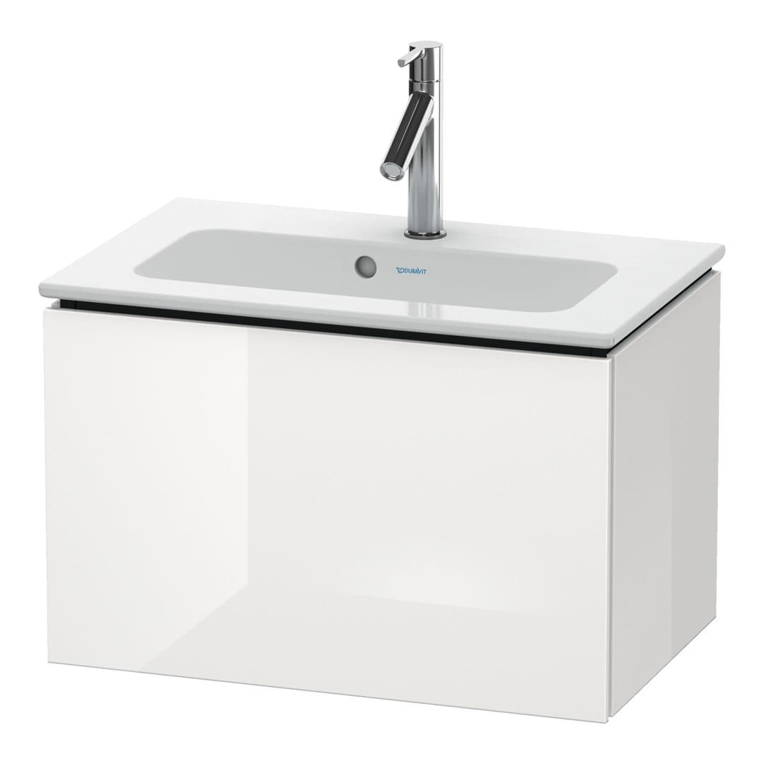 Duravit L-Cube – Έπιπλο Νιπτήρα – 620 mm, 1 συρτάρι, νιπτήρας κέντρο, Compact – White High Gloss, Decor (LC615602222)