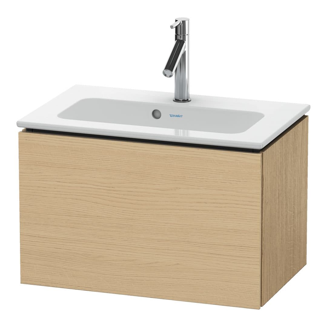 Duravit L-Cube – Έπιπλο Νιπτήρα – 620 mm, 1 συρτάρι, νιπτήρας κέντρο, Compact – Natural oak, Decor (LC615603030)