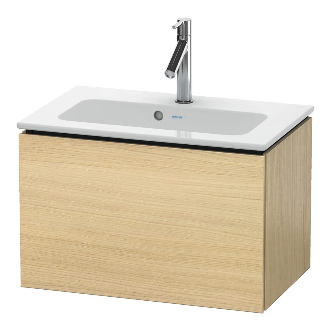 Duravit L-Cube – Έπιπλο Νιπτήρα – 620 mm, 1 συρτάρι, νιπτήρας κέντρο, Compact – Mediterranean oak Matt, Real wood veneer (LC615607171)