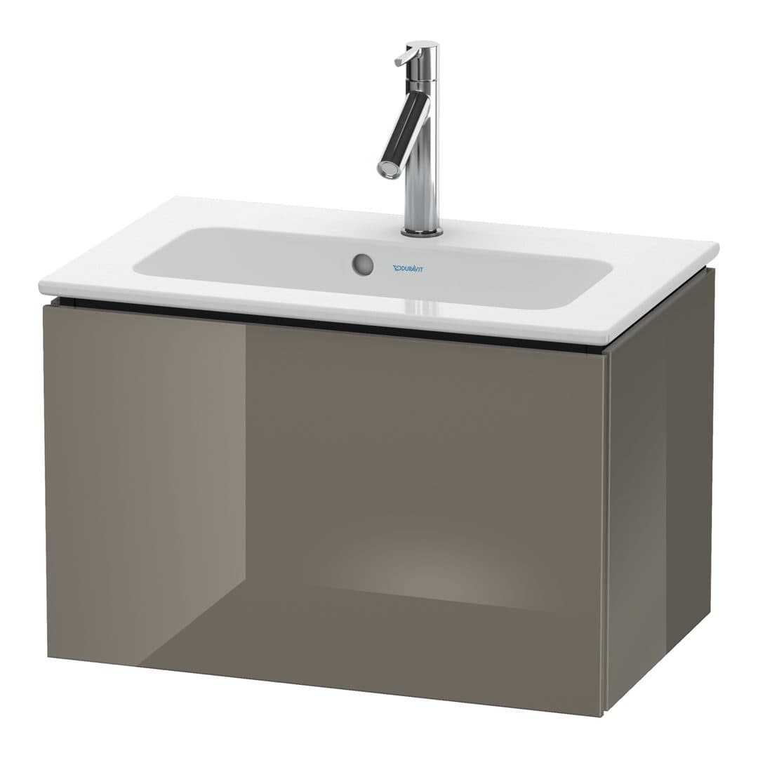 Duravit L-Cube – Έπιπλο Νιπτήρα – 620 mm, 1 συρτάρι, νιπτήρας κέντρο, Compact – Flannel Grey High Gloss, Lacquer (LC615608989)