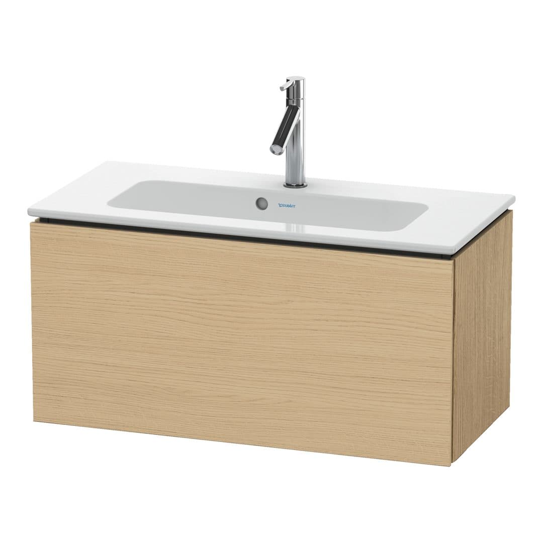 Duravit L-Cube – Έπιπλο Νιπτήρα – 820 mm, 1 συρτάρι, νιπτήρας κέντρο, Compact – Natural oak, Decor (LC615703030)