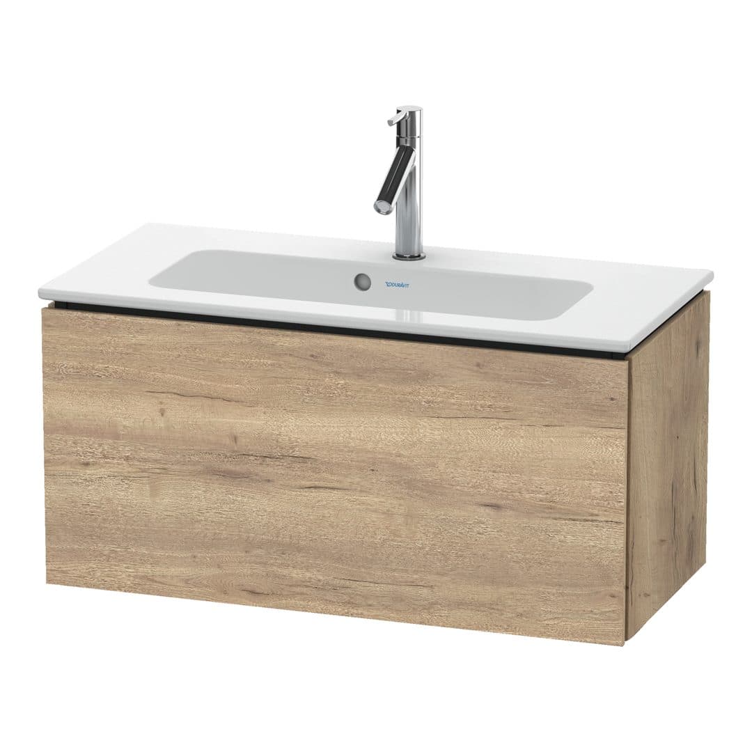 Duravit L-Cube – Έπιπλο Νιπτήρα – 820 mm, 1 συρτάρι, νιπτήρας κέντρο, Compact – Marbled Oak Matt, Decor (LC615705555)