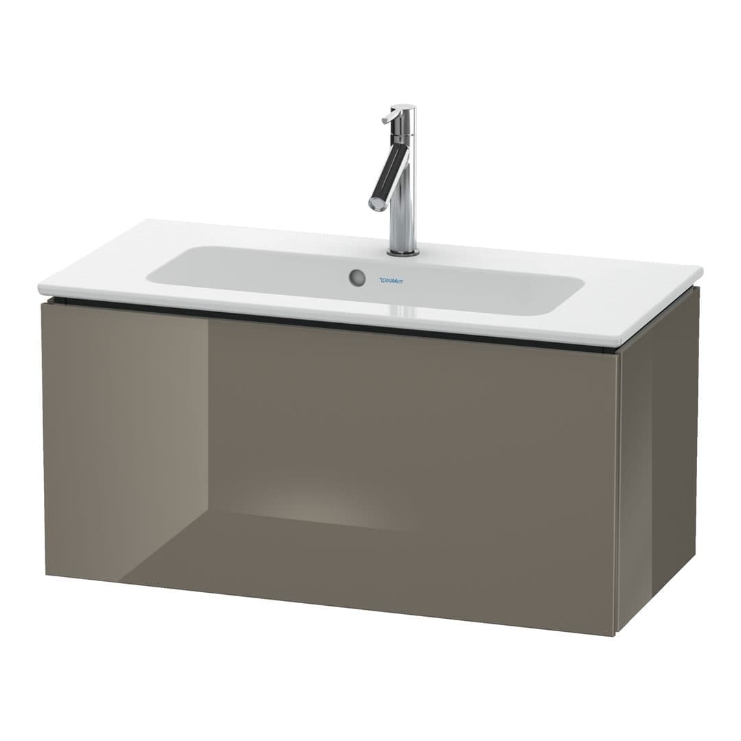 Duravit L-Cube – Έπιπλο Νιπτήρα – 820 mm, 1 συρτάρι, νιπτήρας κέντρο, Compact – Flannel Grey High Gloss, Lacquer (LC615708989)