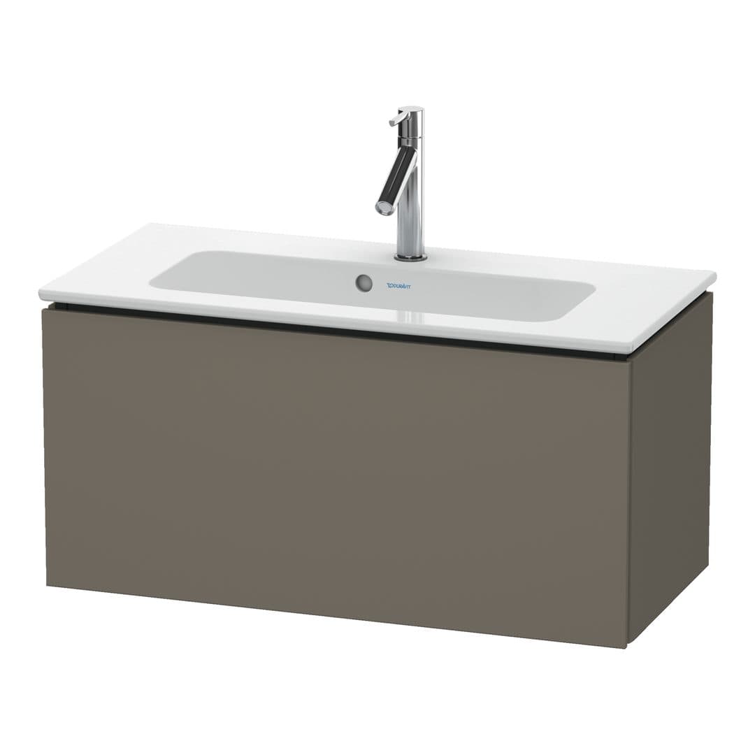 Duravit L-Cube – Έπιπλο Νιπτήρα – 820 mm, 1 συρτάρι, νιπτήρας κέντρο, Compact – Flannel Grey Satin Matt, Lacquer (LC615709090)