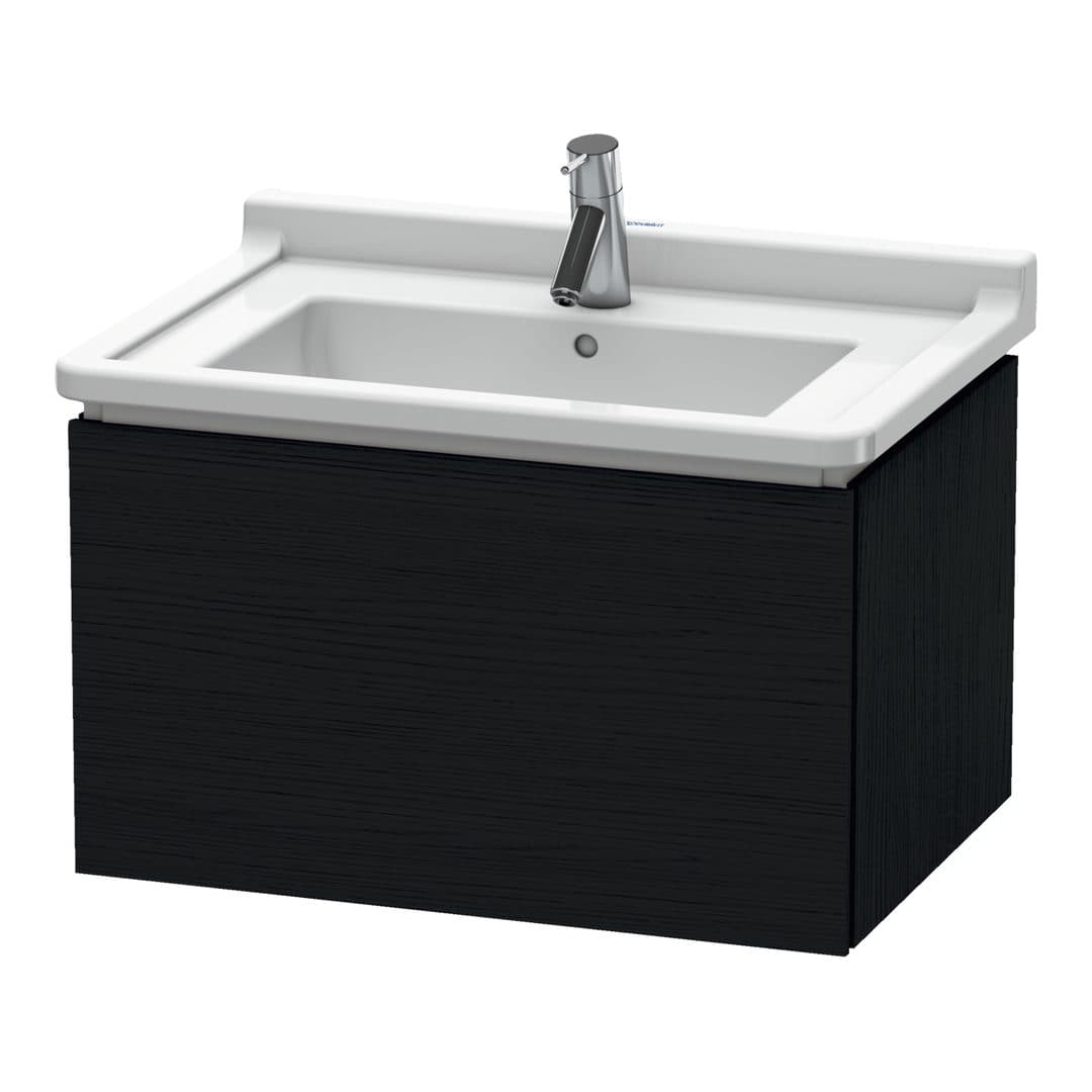 Duravit L-Cube – Έπιπλο Νιπτήρα – 670 mm, 1 συρτάρι, νιπτήρας κέντρο – Black oak Matt, Decor (LC616401616)