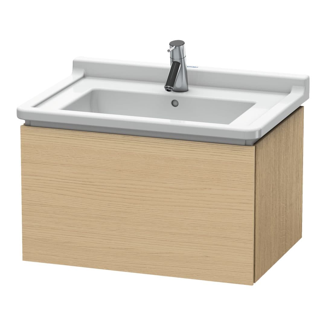Duravit L-Cube – Έπιπλο Νιπτήρα – 670 mm, 1 συρτάρι, νιπτήρας κέντρο – Natural oak, Decor (LC616403030)