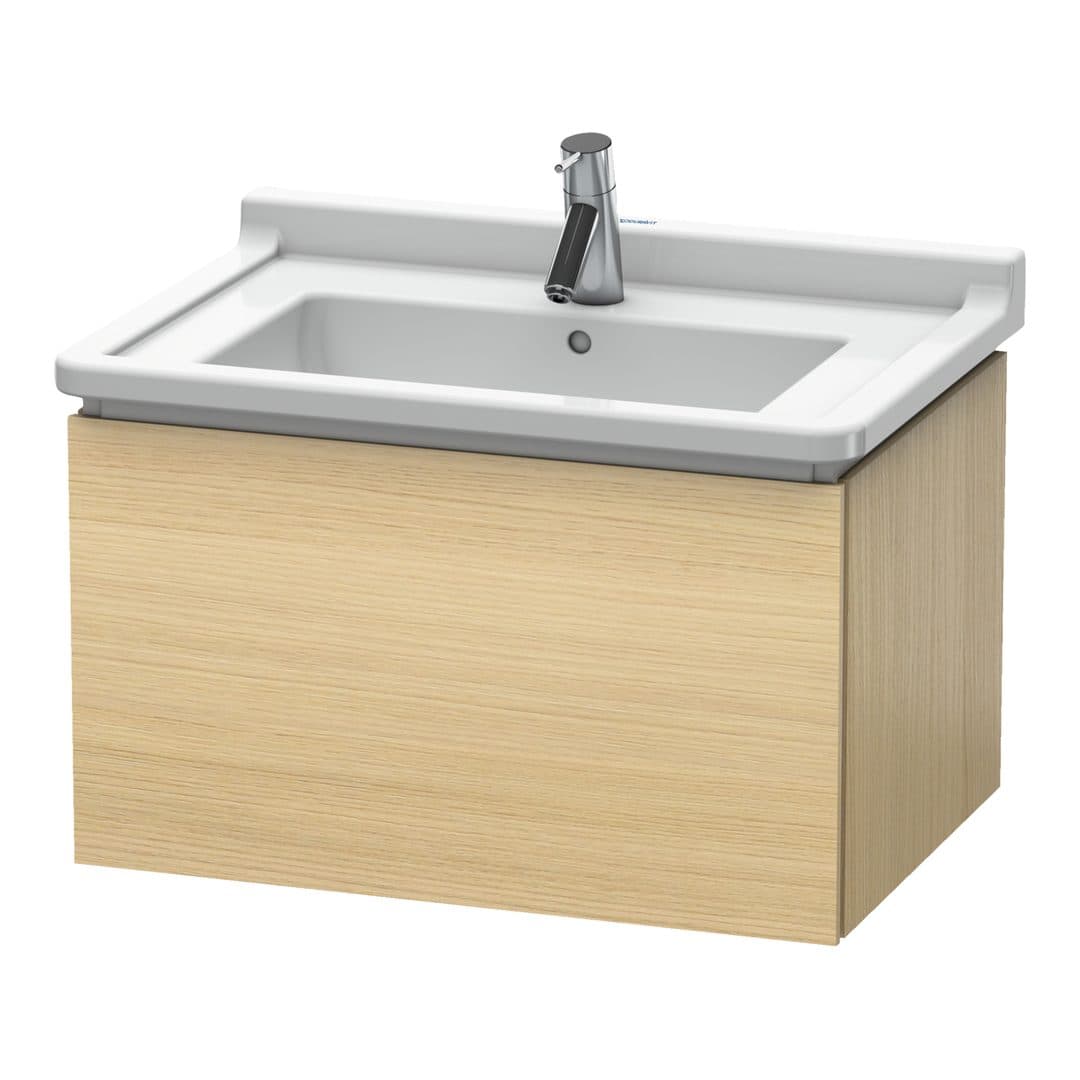 Duravit L-Cube – Έπιπλο Νιπτήρα – 670 mm, 1 συρτάρι, νιπτήρας κέντρο – Mediterranean oak Matt, Real wood veneer (LC616407171)
