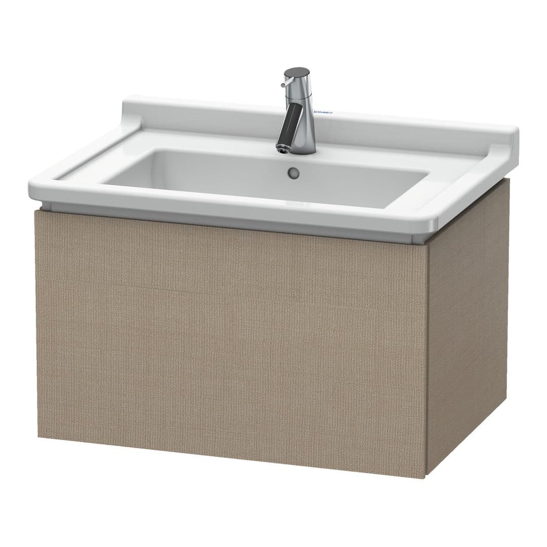 Duravit L-Cube – Έπιπλο Νιπτήρα – 670 mm, 1 συρτάρι, νιπτήρας κέντρο – Linen Matt, Decor (LC616407575)